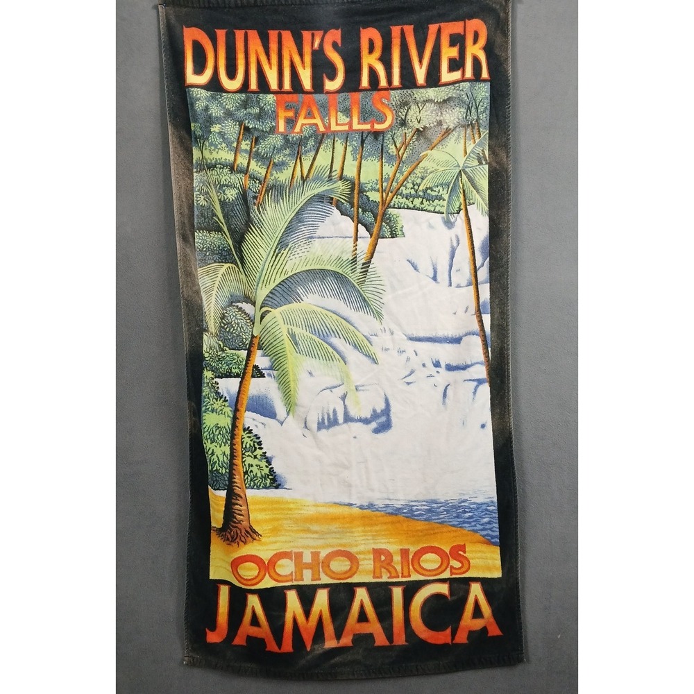 Sun Island Jamaican Beach Towel OS Multicolored Dunn s River Falls in‎ Ocho Rios